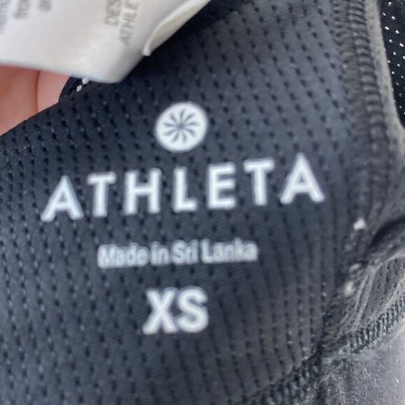 Athleta strappy stealth sports bra black/white pattern xs leopard - Picture 5 of 7